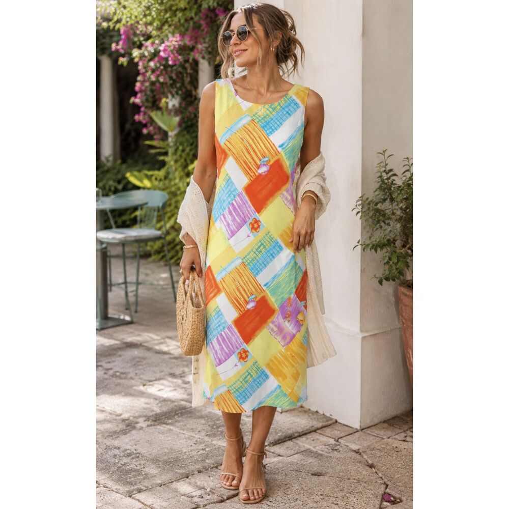 Y2k Patchwork Dress Summer Spring Classics by Eileen West Y2K Dress - 467